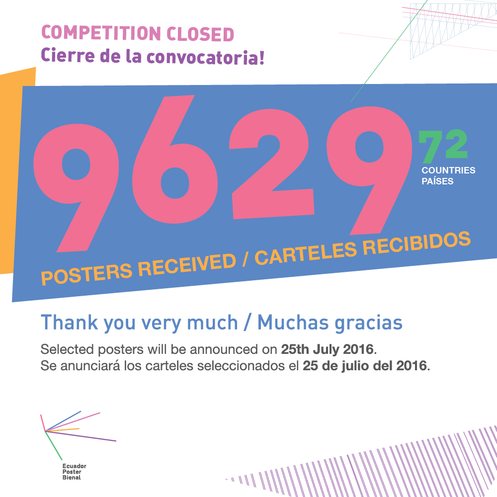 9629 posters received